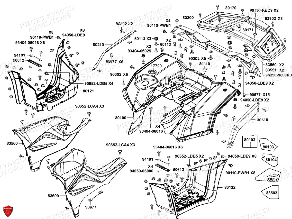 CARENAGES ARRIERES pour MXU 550I EPS IRS T3B