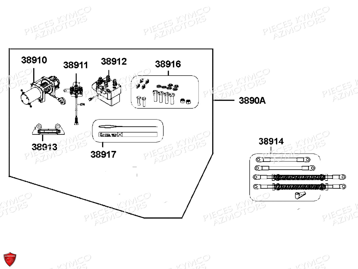 Equipement Accessoires KYMCO Pièces MXU 550I EPS IRS 4T T3B (LEA0LD)