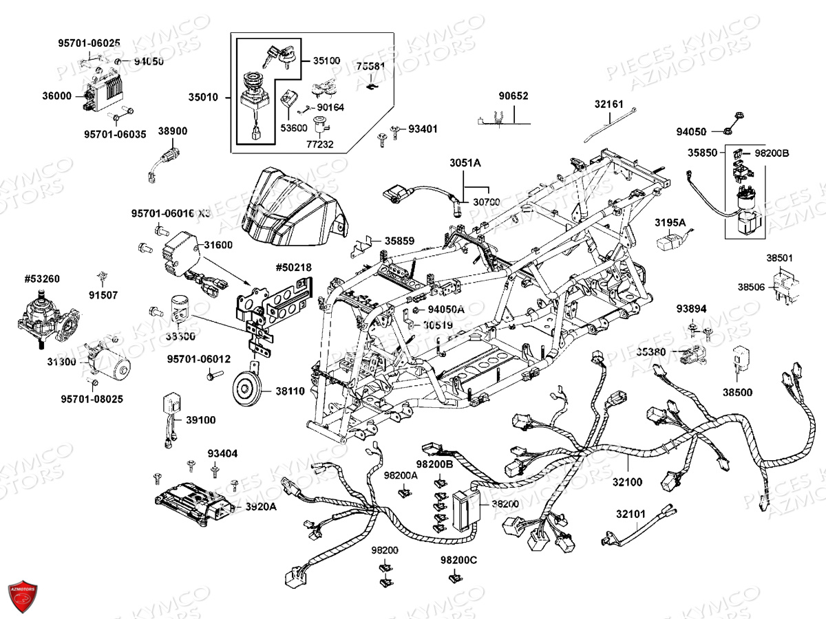 EQUIPEMENT ELECTRIQUE KYMCO MXU 550I EPS IRS T3B