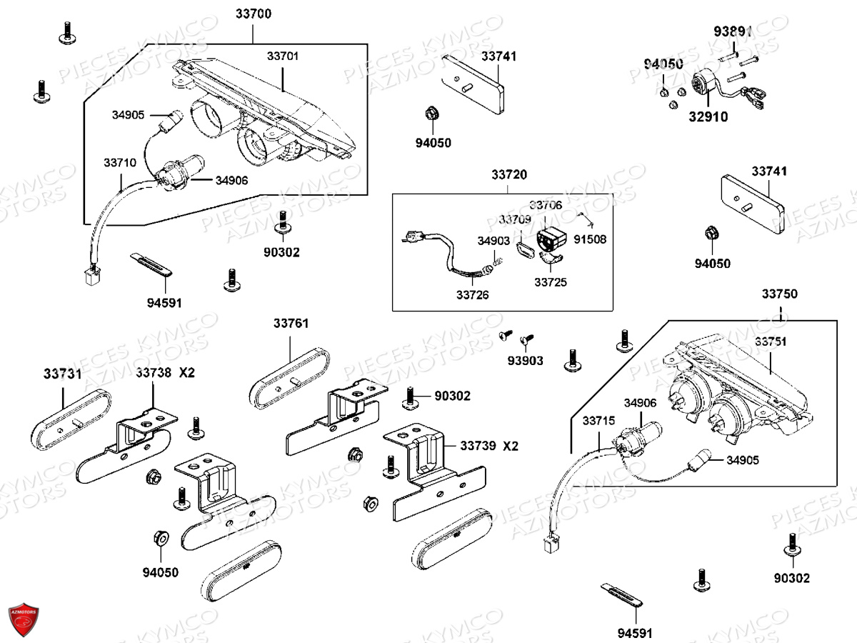 FEUX ARRIERES pour MXU 550I EPS IRS T3B