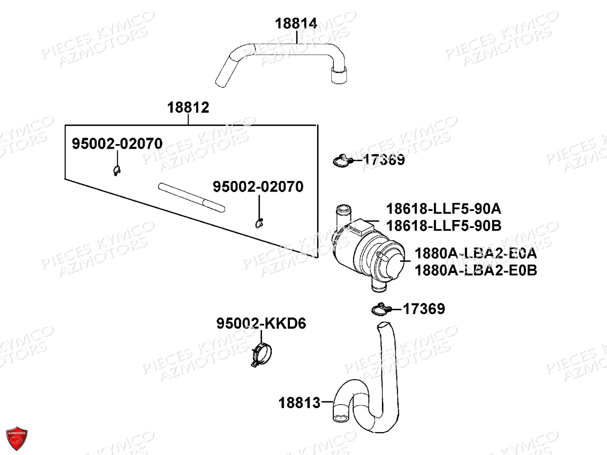 Reniflard KYMCO Pièces MXU 550I EPS IRS 4T T3B (LEA0LD)