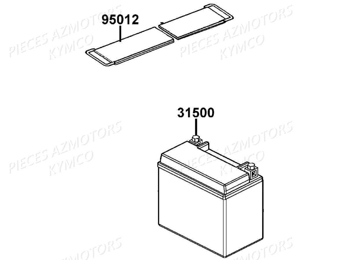 BATTERIE YTX20L-BS YUASA (ORIGINE) KYMCO pour BATTERIE de MXU 550I IRS