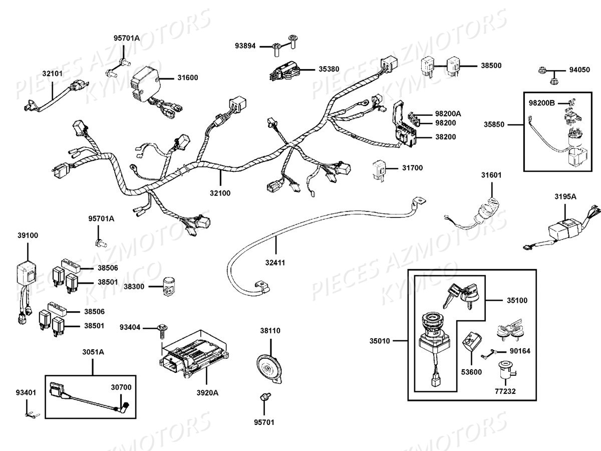 Equipement Electrique KYMCO Pièces MXU 550I IRS 4T EURO2 (LEA0AF)