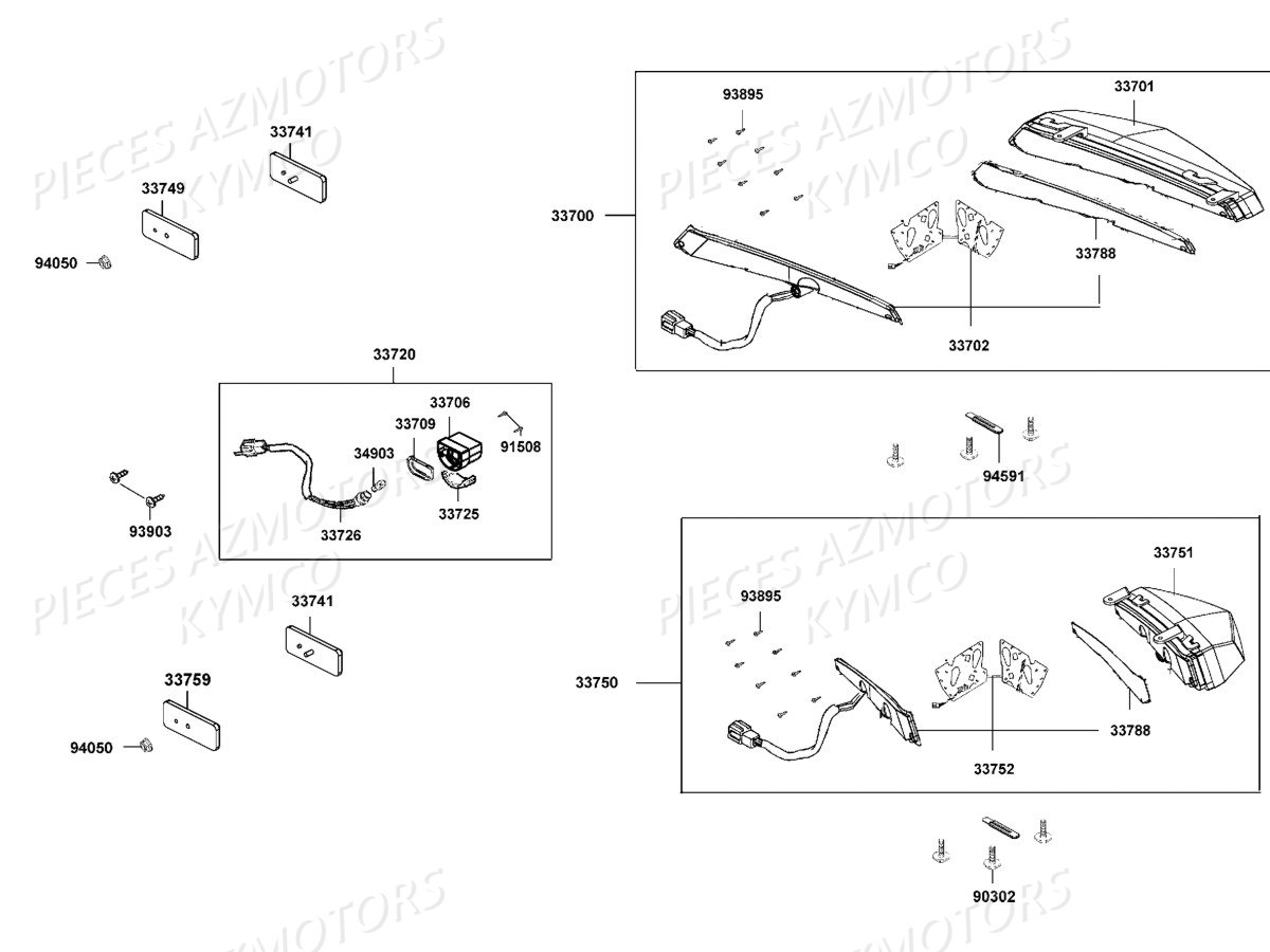 FEUX ARRIERE pour MXU 550I IRS