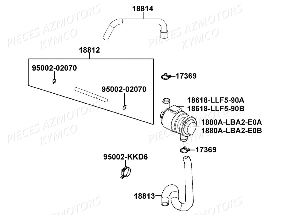 Reniflard KYMCO Pièces MXU 550I IRS 4T EURO2 (LEA0AF)