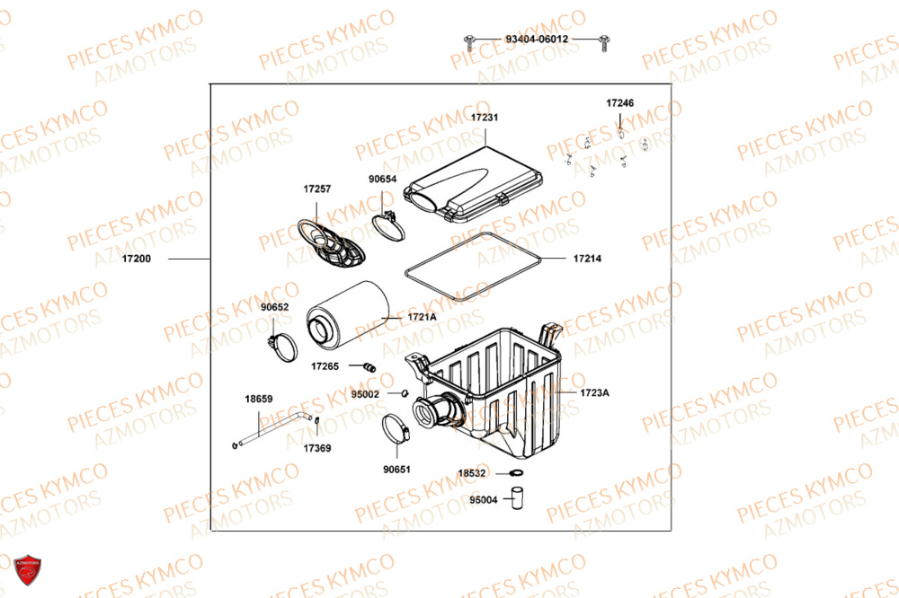 Filtre A Air KYMCO Pièces MXU 550i IRS 4T T3B (LEA0JG)