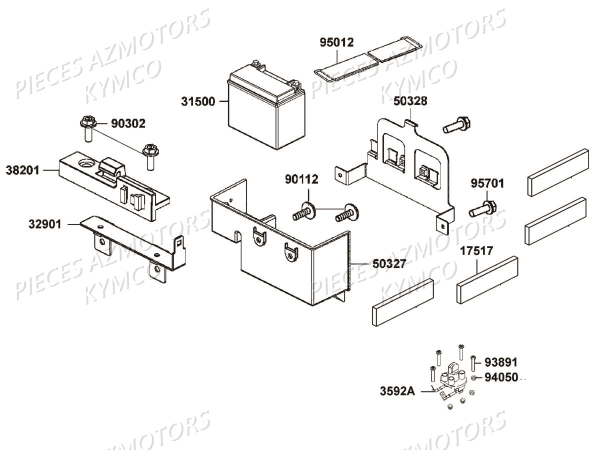 BATTERIE YTX20L-BS YUASA (ORIGINE) KYMCO pour BATTERIE de MXU 550I IRS T3B