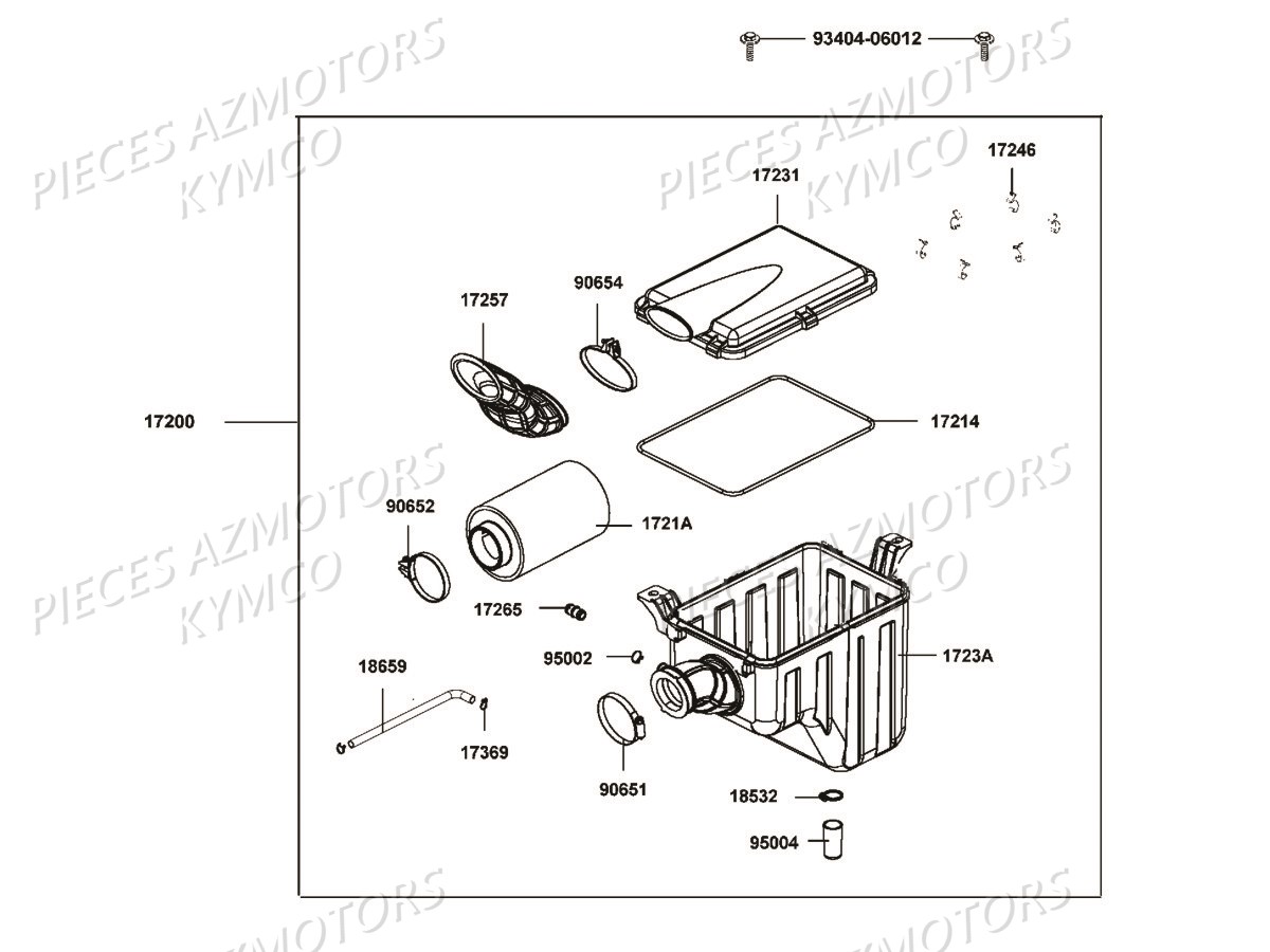 Boite A Air KYMCO Pièces MXU 550I IRS 4T T3B (LEA0JF)