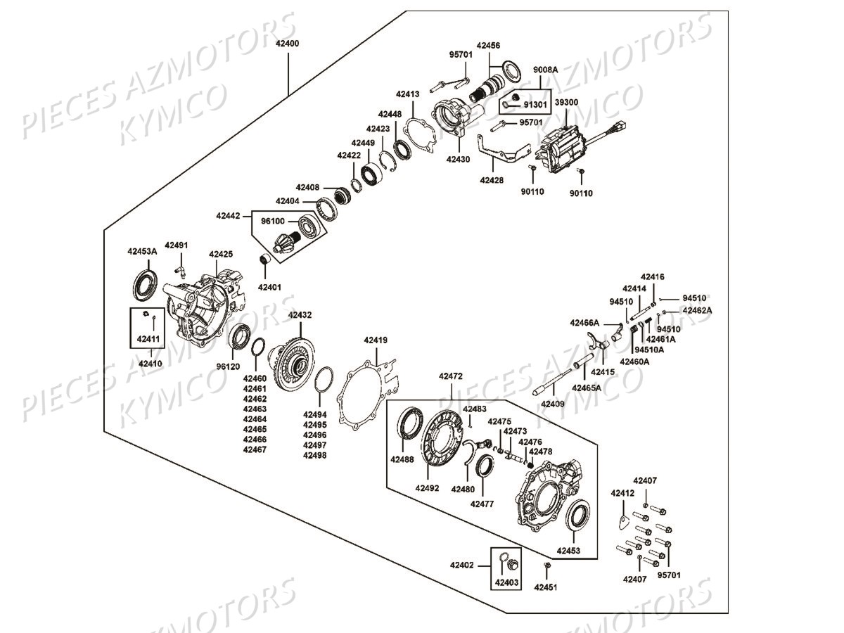 DIFFERENTIEL AVANT pour MXU 550I IRS T3B