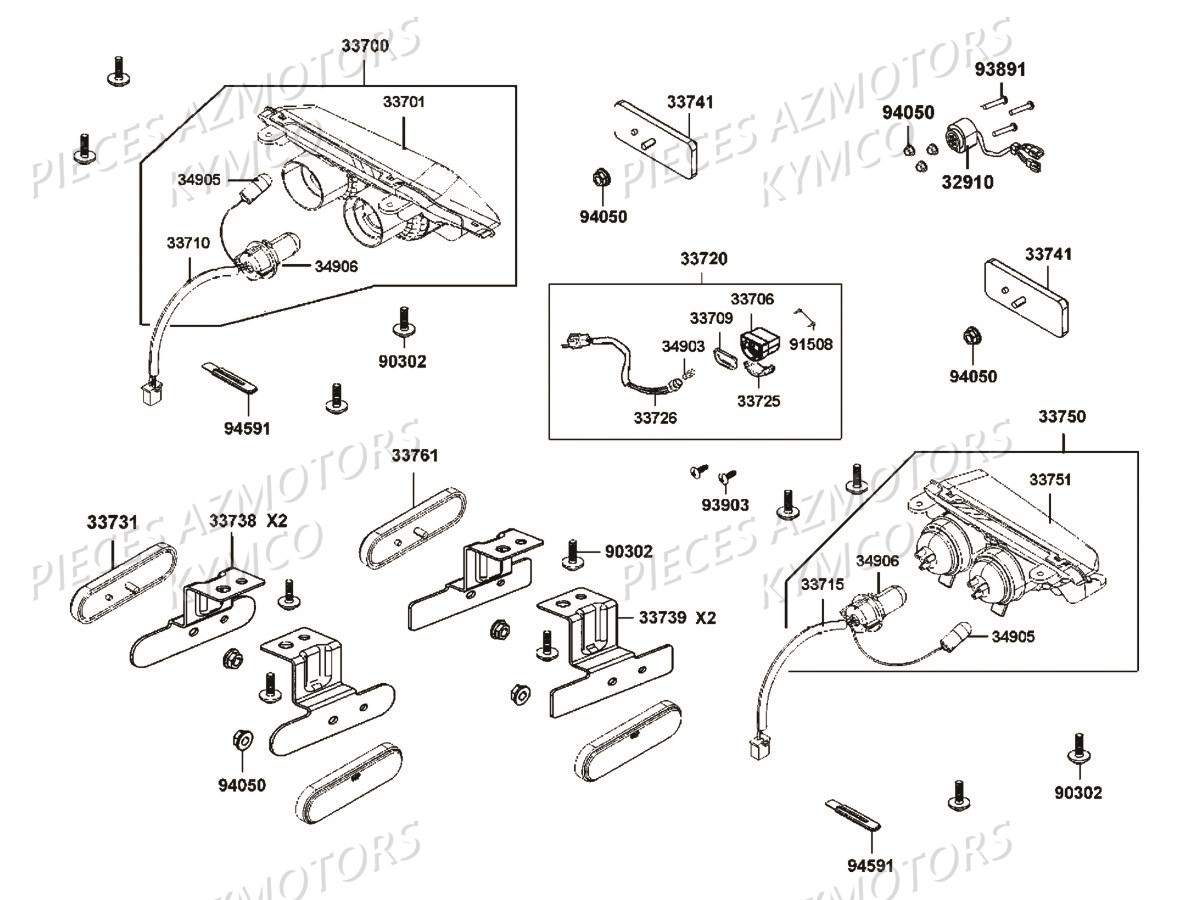 FEUX ARRIERES pour MXU 550I IRS T3B