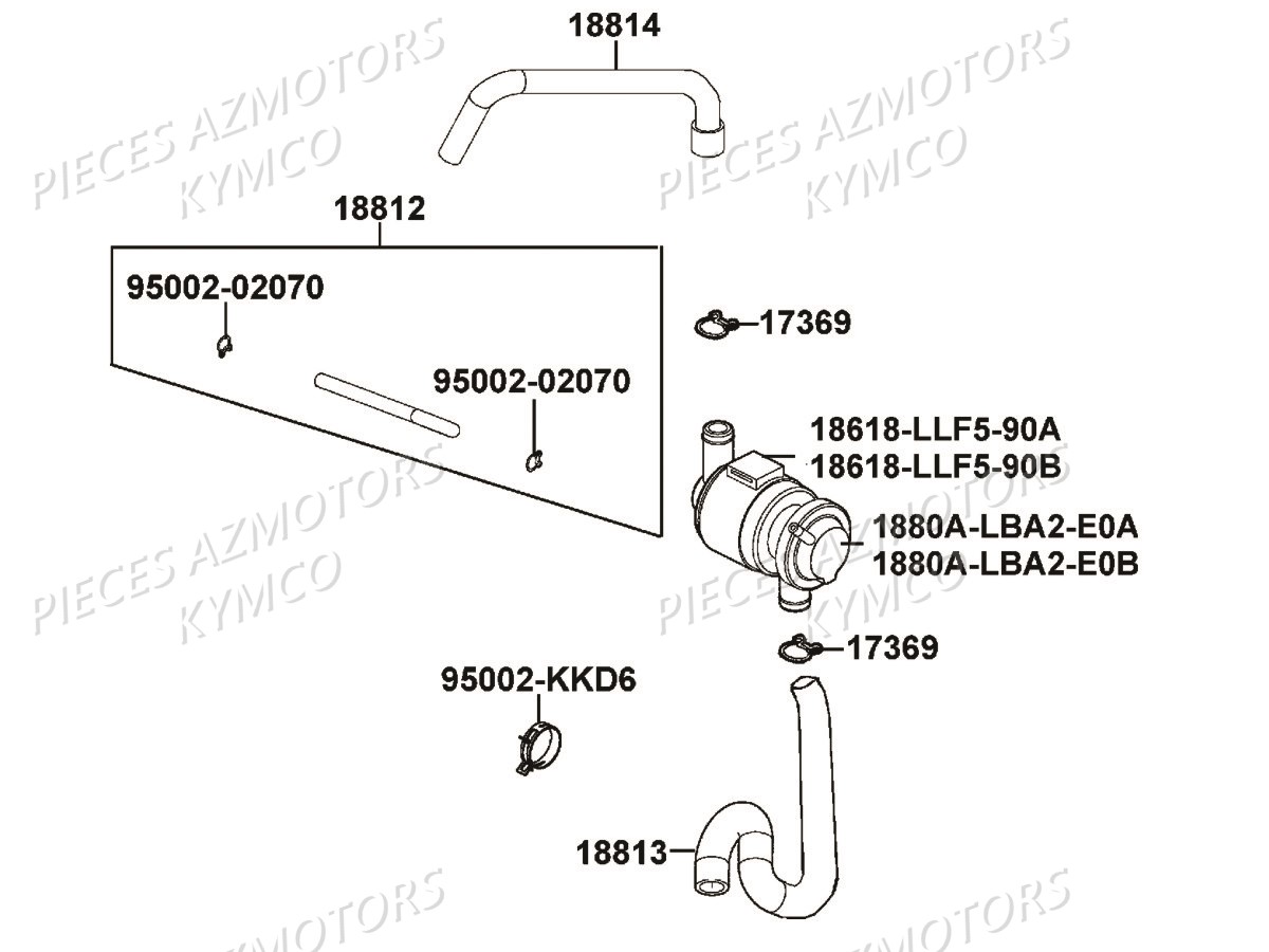 Reniflard KYMCO Pièces MXU 550I IRS 4T T3B (LEA0JF)