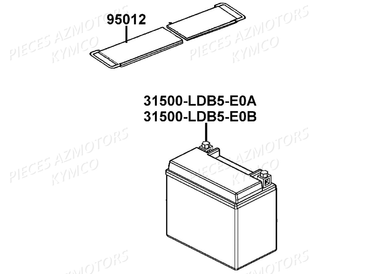 BATTERIE YTX20L-BS YUASA (ORIGINE) KYMCO pour BATTERIE de MXU 550I T3B