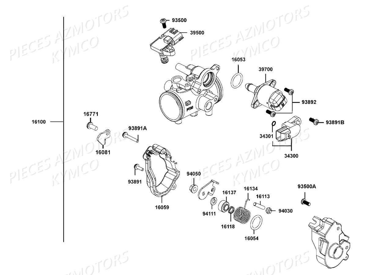 Carburation KYMCO Pièces MXU 550I IRS 4T T3B (LEA0GD)