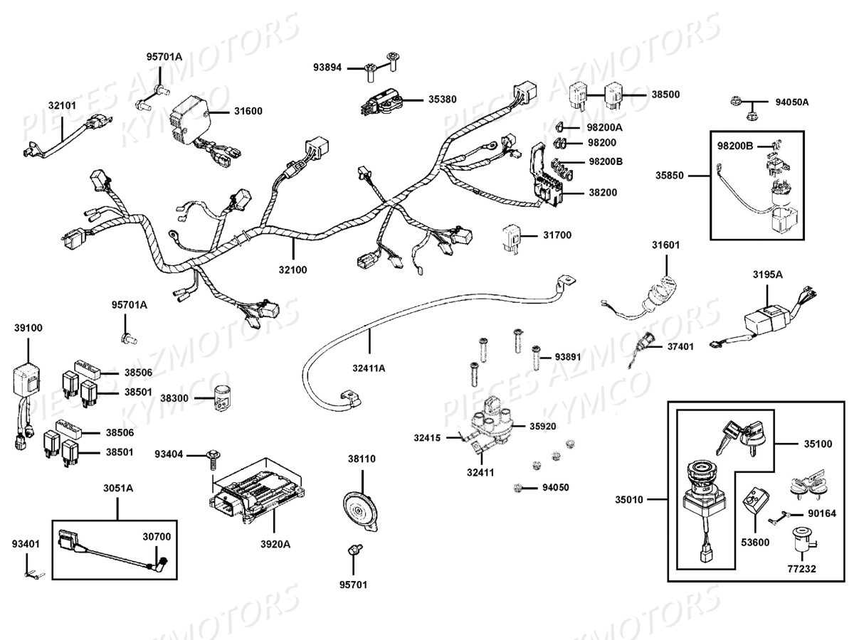 Equipement Electrique KYMCO Pièces MXU 550I IRS 4T T3B (LEA0GD)