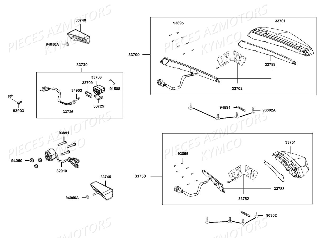 FEUX ARRIERES pour MXU 550I T3B