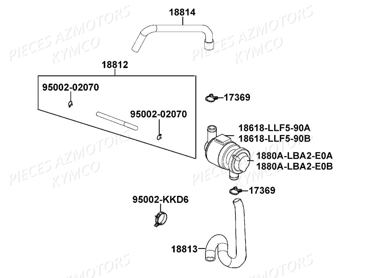 Reniflard KYMCO Pièces MXU 550I IRS 4T T3B (LEA0GD)