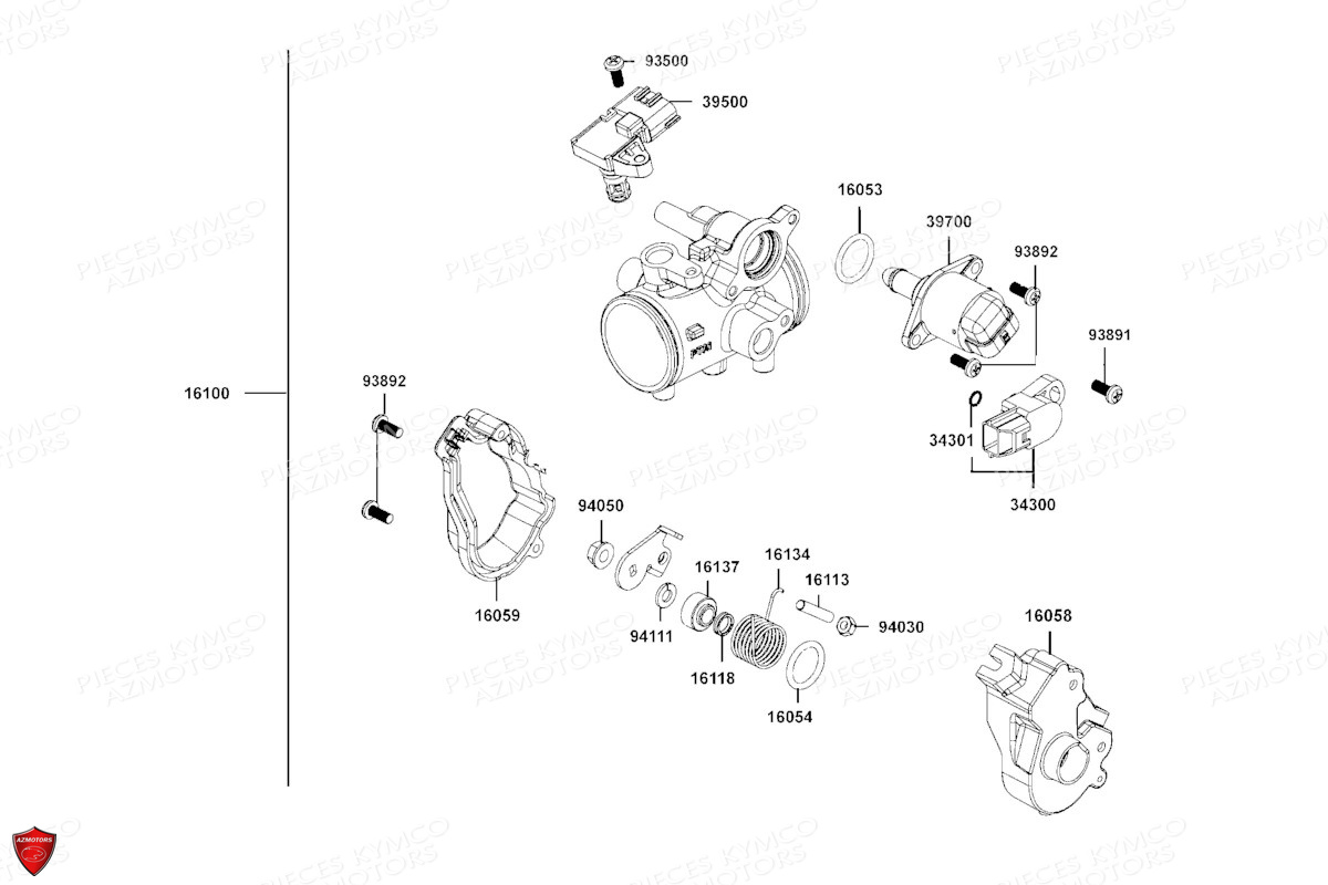 Carburation KYMCO Pièces MXU 700 I EPS ABS 4T T3B (LAADPD)