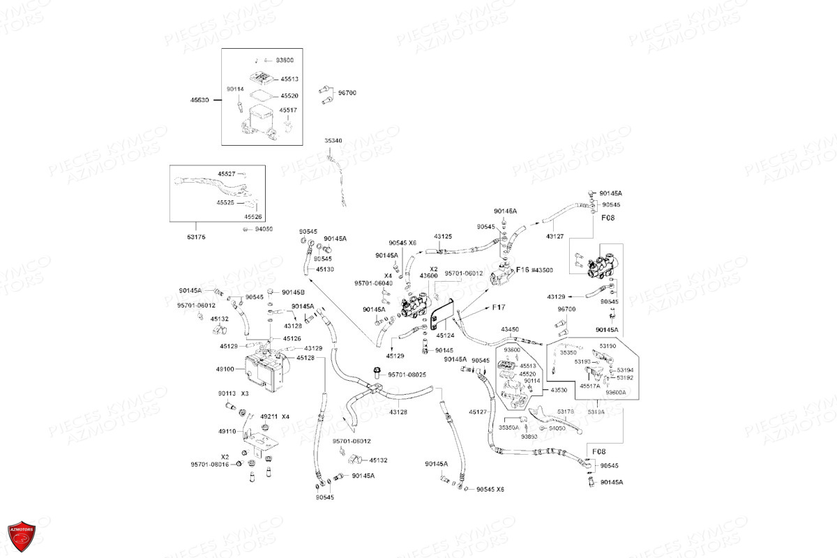 Systeme De Freins KYMCO Pièces MXU 700 I EPS ABS 4T T3B (LAADPD)