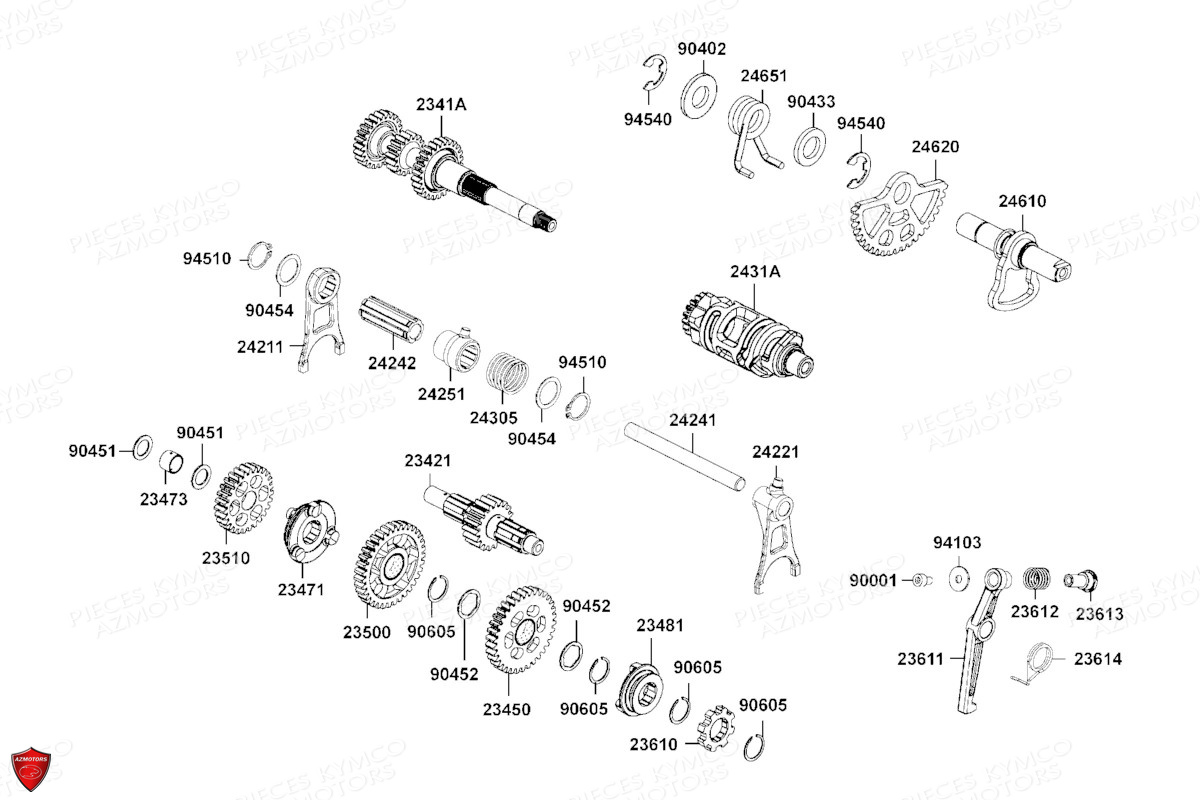 Transmission Primaire KYMCO Pièces MXU 700 I EPS ABS 4T T3B (LAADPD)