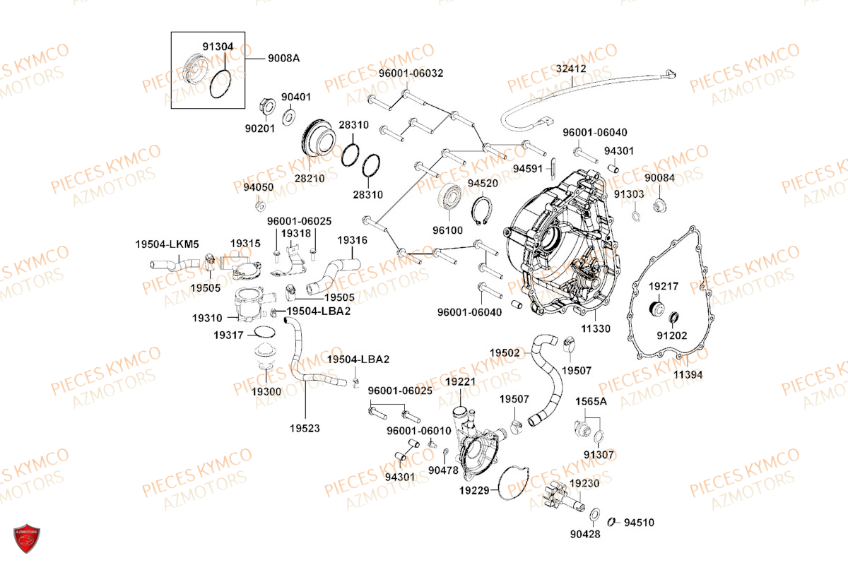 Carter Droit KYMCO Pièces MXU 700 I EPS T3B (LAADRG)