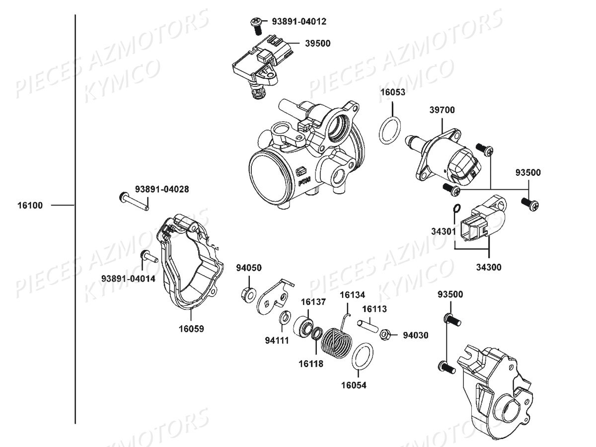 Carburation KYMCO Pièces MXU 700I EX EPS IRS 4T EURO4 (LAADGH)