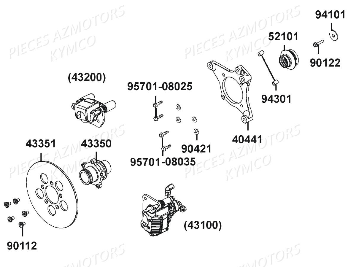 Disque De Frein Arriere KYMCO Pièces MXU 700I EX EPS IRS 4T EURO4 (LAADGH)