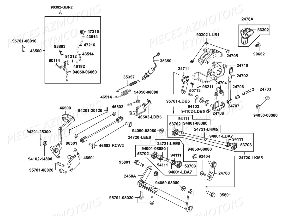 MAITRE_CYLINDRE_ARRIERE-SELECTION KYMCO Pièces QUAD KYMCO MXU 700I EX EPS IRS 4T EURO4 (LAADGH)