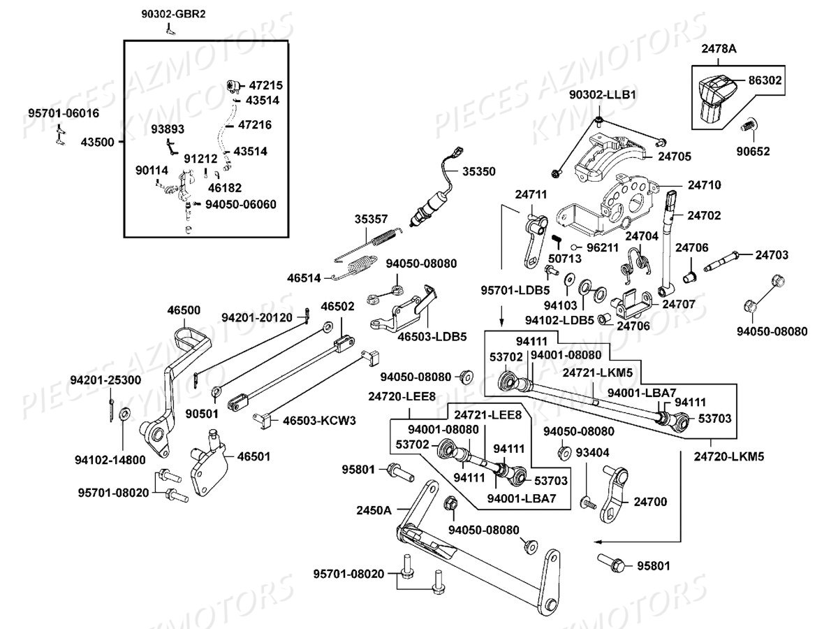 MAITRE_CYLINDRE_ARRIERE-SELECTION KYMCO Pièces Quad Kymco MXU 700 I IRS 4X4 INJECTION 4T EURO II