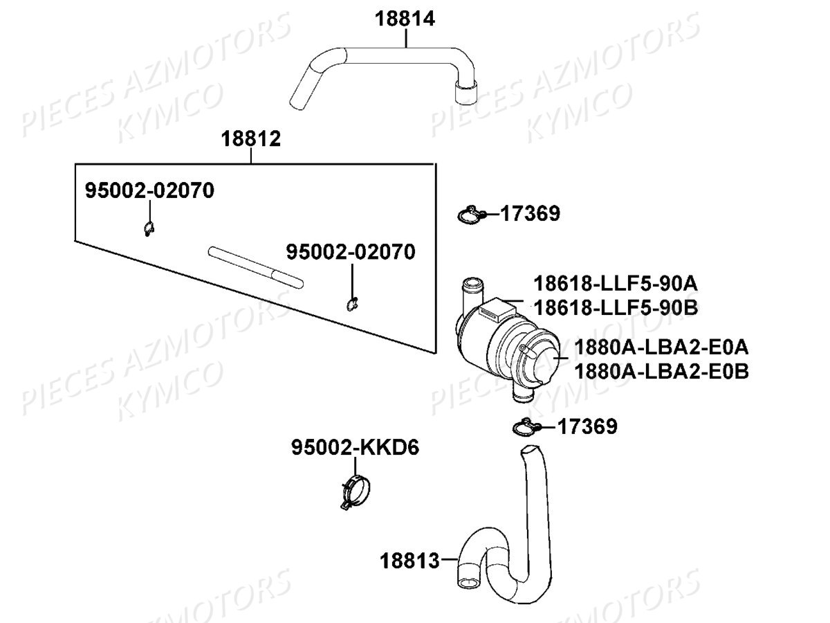 Reniflard KYMCO Pièces MXU 700I IRS 4T EURO2 (LAADAJ)