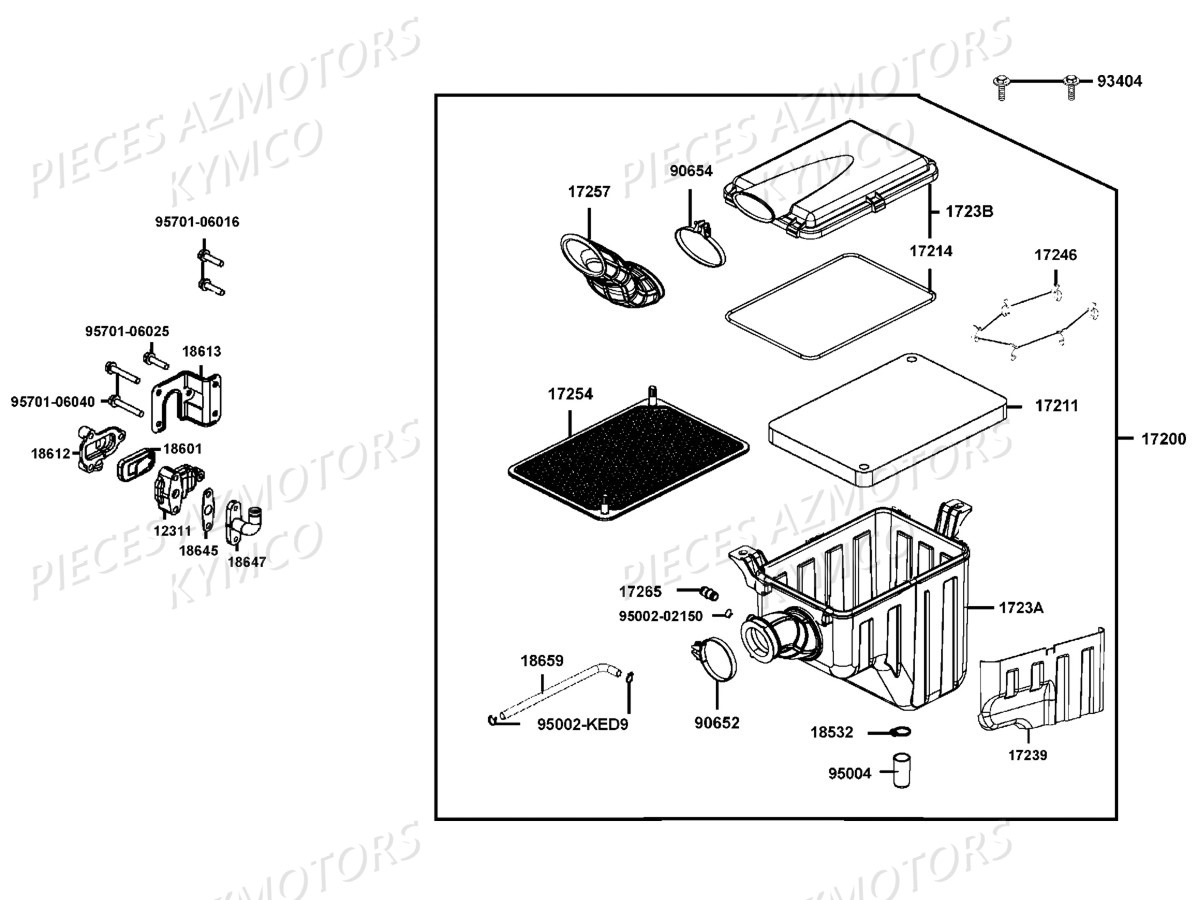 BOITE_A_AIR KYMCO Toutes les pieces origine pour votre tout nouveau MXU 700 EPS T3b le haut de gamme KYMCO en Homologation T. Plus équipé, plus ergonomique pour profiter à 100% des randonnées les plus audacieuses, même en duo. Ce quad au gabarit impressionnant offre une excellente motricité et un nouveau design. Il ne reste qu`à choisir entre deux coloris exclusifs votre concessionnaire azmotors vous livre chez vous toutes les pieces et accessoires pour votre MXU 700 EPS T3B