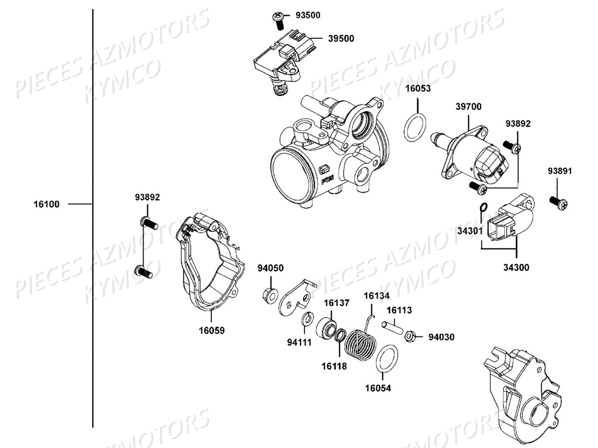 Carburation KYMCO Pièces MXU 700I EX EPS IRS 4T T3B (LAADRD)