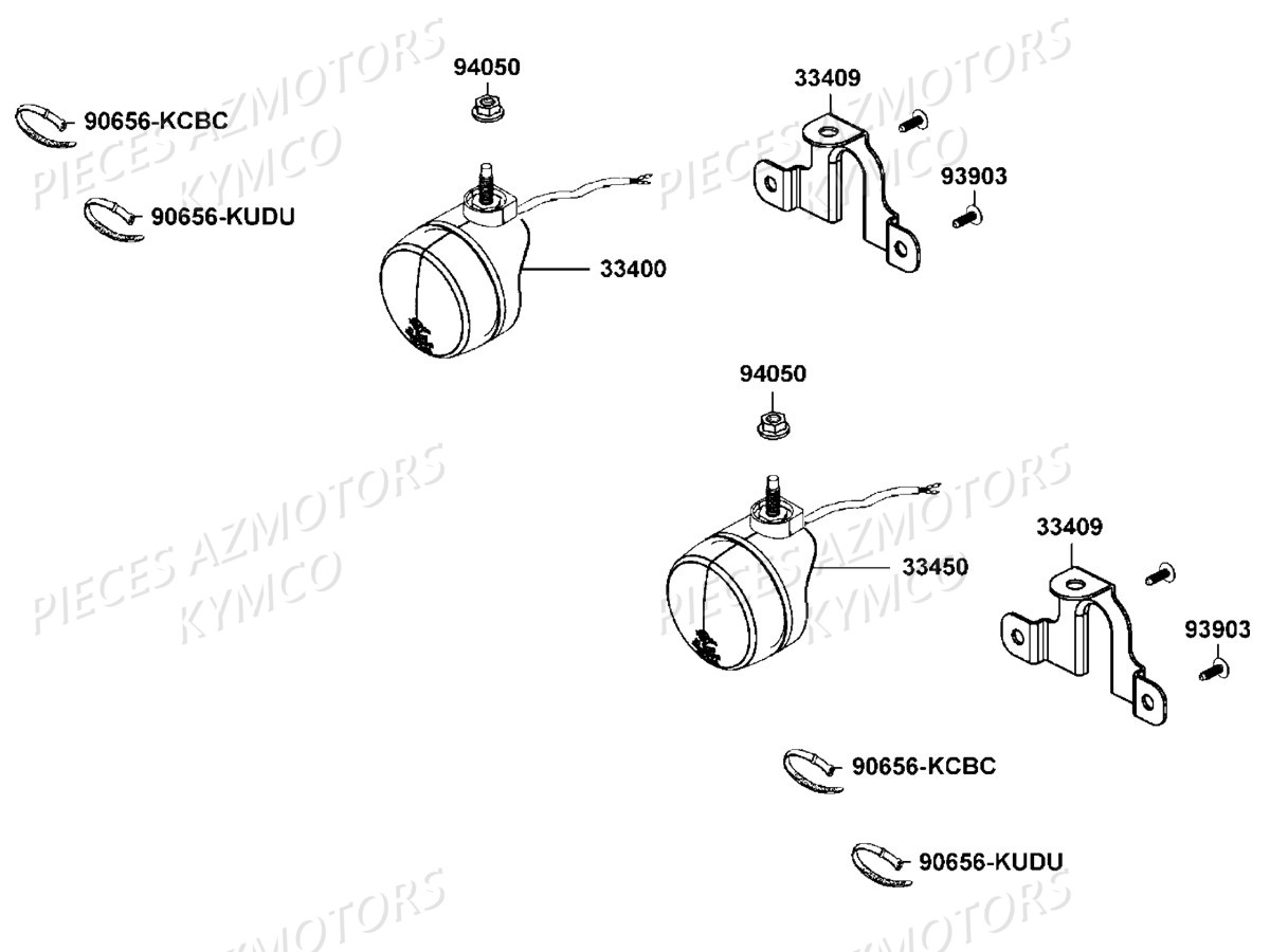 Clignotants KYMCO Pièces MXU 700I EX EPS IRS 4T T3B (LAADRD)