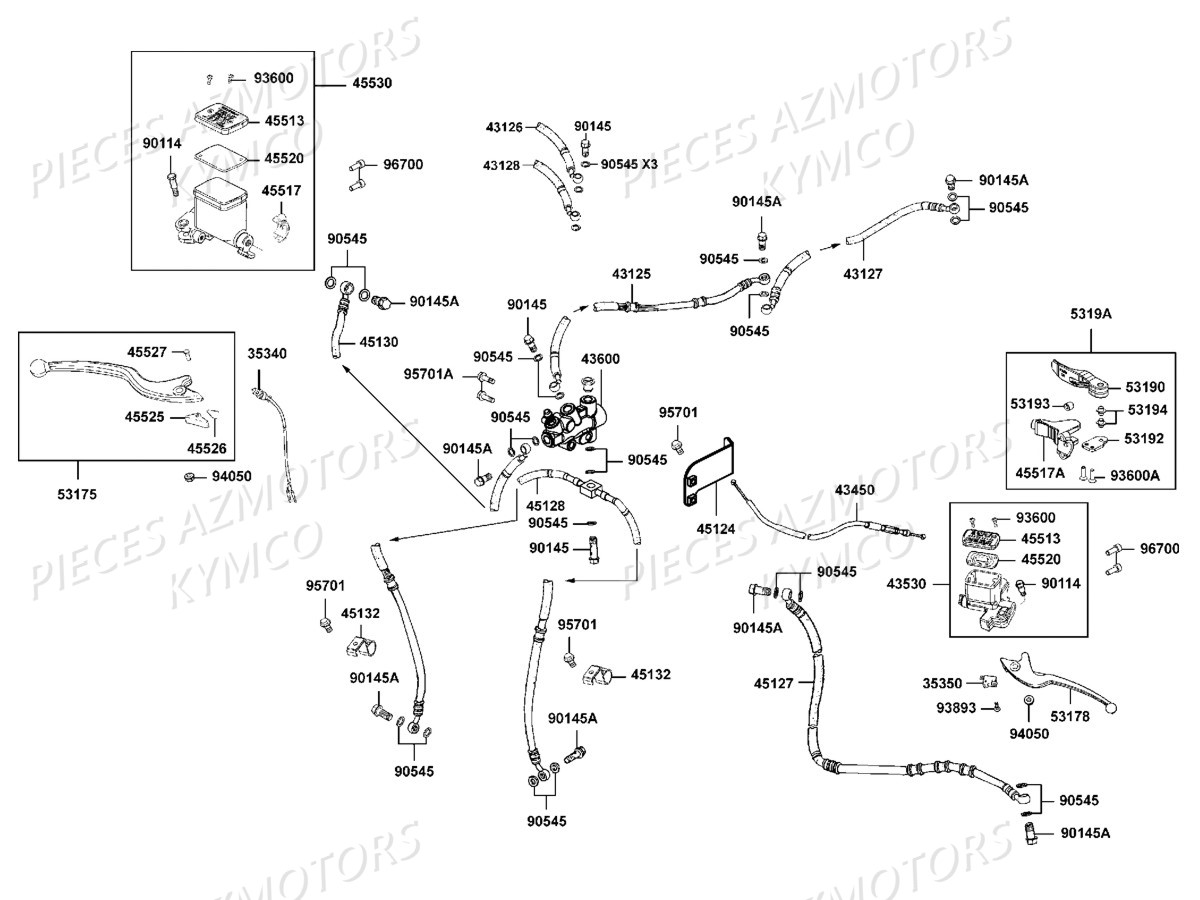 Systeme De Freins KYMCO Pièces MXU 700I EX EPS IRS 4T T3B (LAADRD)