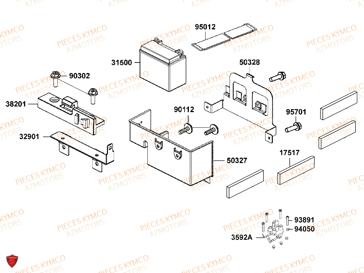 BATTERIE YTX20L-BS YUASA (ORIGINE) KYMCO pour BATTERIE de MXU 700i T3B