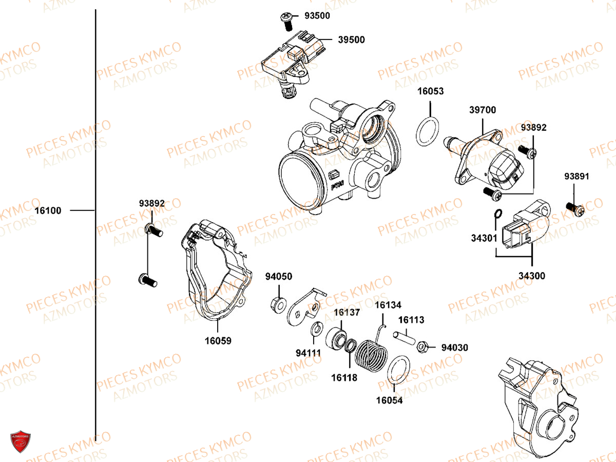 Carburation KYMCO Pièces MXU 700I IRS 4T T3B (LAADQD/LAADQE)