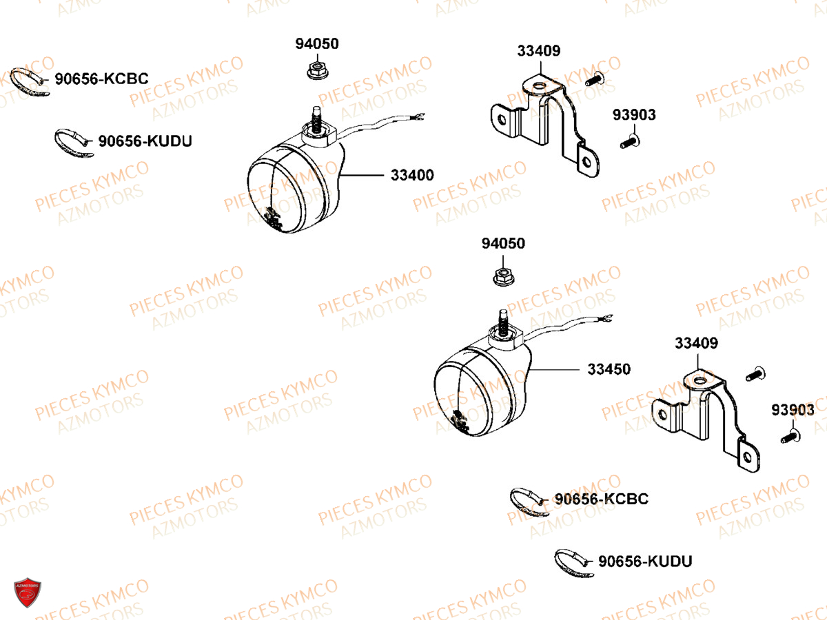 Clignotants KYMCO Pièces MXU 700I IRS 4T T3B (LAADQD/LAADQE)