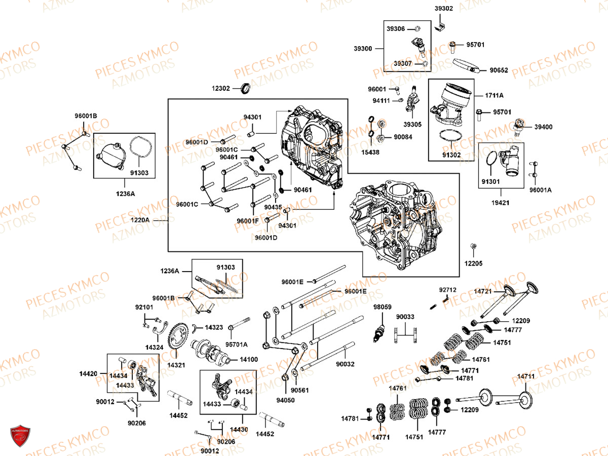 CULASSE KYMCO Toutes les pieces origine pour votre tout nouveau MXU 700 T3B le nouveau de la gamme KYMCO en Homologation T sans EPS. Plus ergonomique pour profiter à 100% des randonnées les plus audacieuses, même en duo. Ce quad au gabarit impressionnant offre une excellente motricité et un nouveau design. Il ne reste qu`à choisir entre deux coloris exclusifs votre concessionnaire azmotors vous livre chez vous toutes les pieces et accessoires pour votre MXU 700 EPS T3B