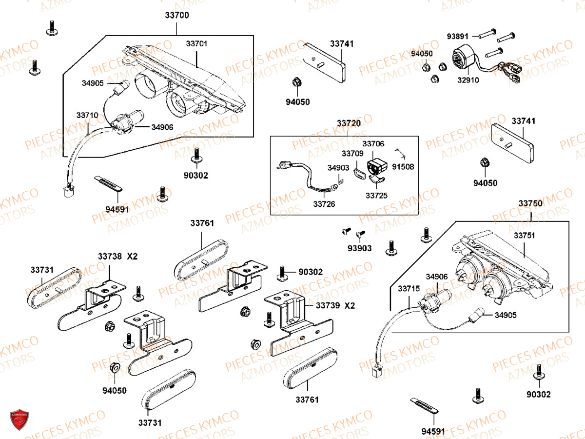 FEUX ARRIERE pour MXU 700i T3B