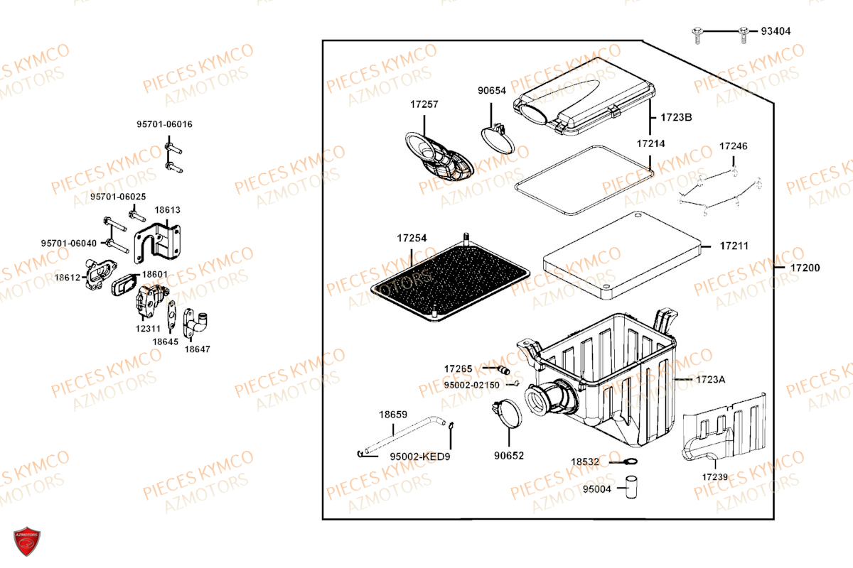 BOITE_A_AIR KYMCO Toutes les pieces origine pour votre tout nouveau MXU 700 T3B le nouveau de la gamme KYMCO en Homologation T sans EPS. Plus ergonomique pour profiter à 100% des randonnées les plus audacieuses, même en duo. Ce quad au gabarit impressionnant offre une excellente motricité et un nouveau design. Il ne reste qu`à choisir entre deux coloris exclusifs votre concessionnaire azmotors vous livre chez vous toutes les pieces et accessoires pour votre MXU 700I IRS EPS T3B