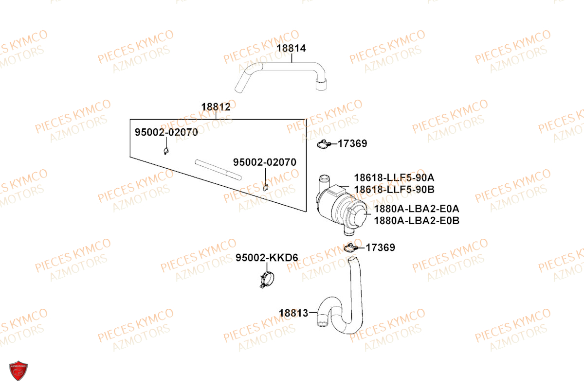 Reniflard KYMCO Pièces MXU 700I IRS 4T T3B (LAADQF)