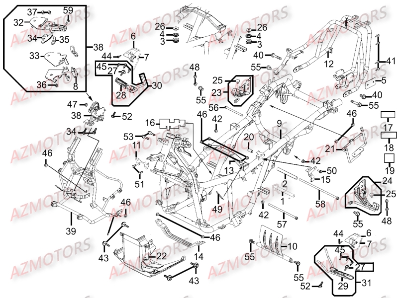 CHASSIS pour MYROAD 700 ABS