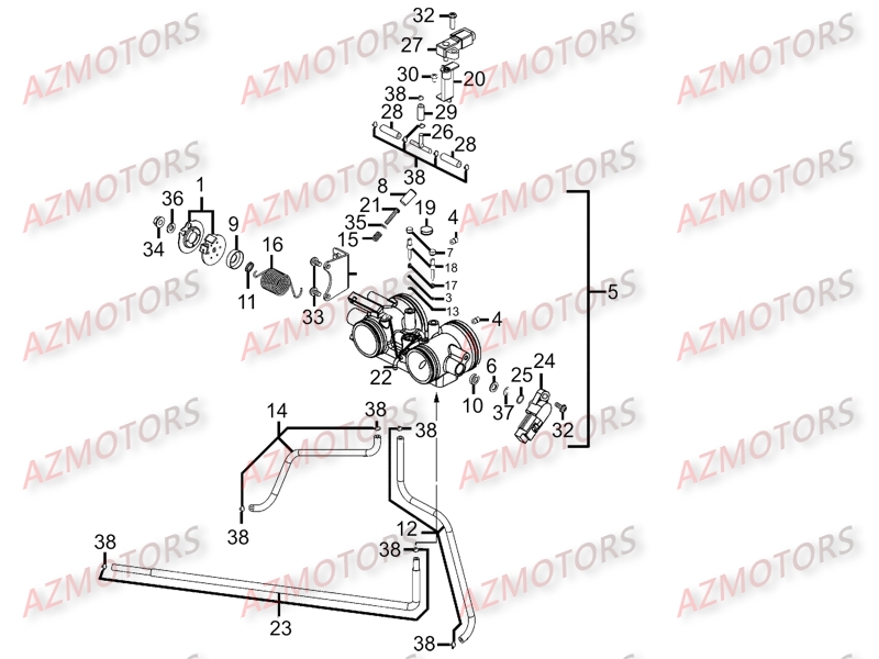 Corps De Papillon KYMCO Pièces Scooter Kymco MY ROAD 700I 4T EURO III
