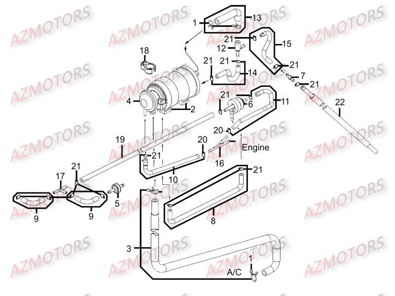 Reniflard KYMCO Pièces Scooter Kymco MY ROAD 700I 4T EURO III
