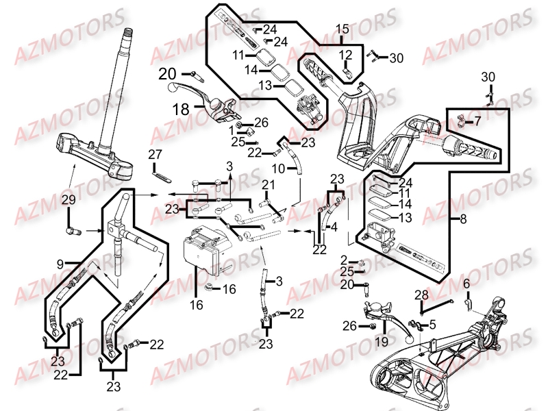Systeme De Freins KYMCO Pièces Scooter Kymco MY ROAD 700I 4T EURO III
