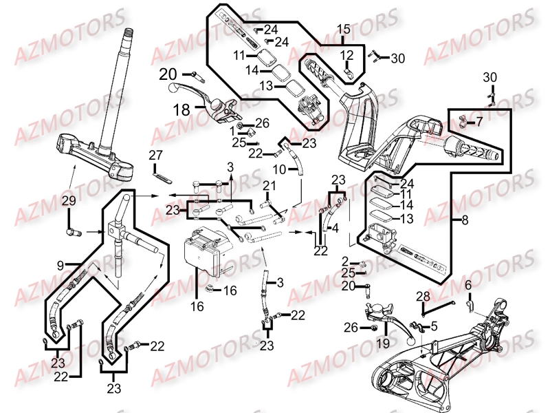 SYSTEME_DE_FREINS KYMCO Pièces Scooter Kymco MY ROAD 700I 4T EURO III