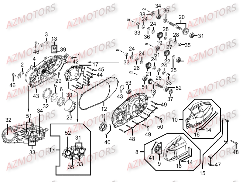 TRANSMISSION pour MYROAD 700 ABS