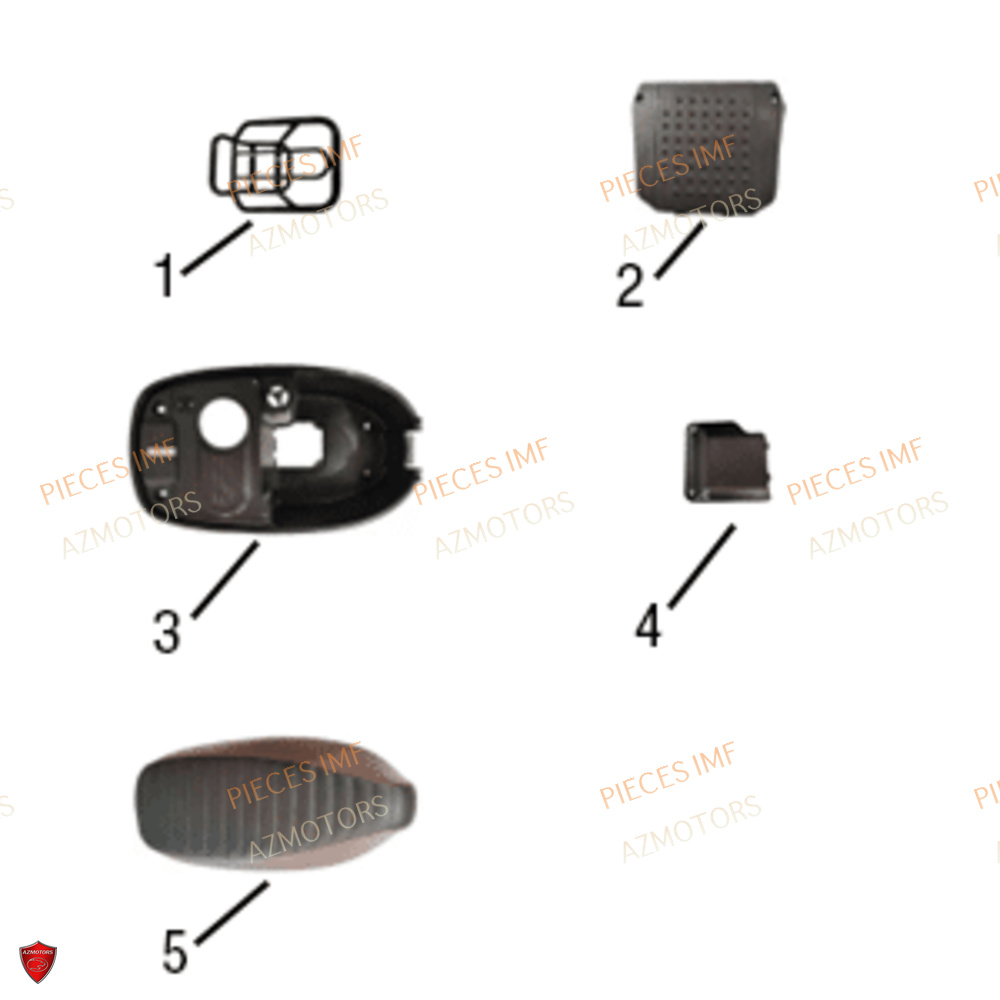 Coffre Et Selle AZMOTORS PIECES NAXOS EURO 5