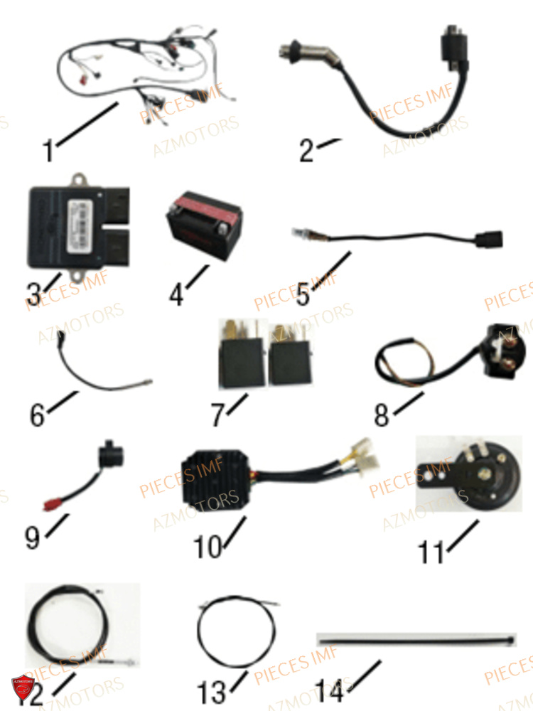 Systeme Electrique AZMOTORS PIECES NAXOS EURO 5