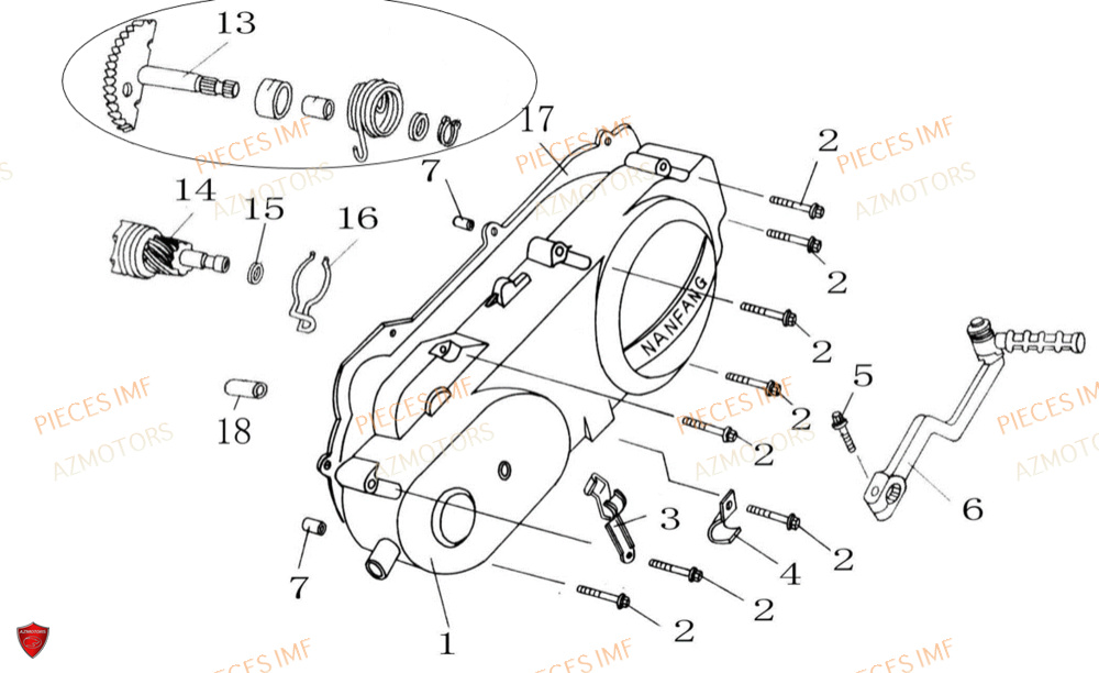 Carter De Kick AZMOTORS PIECES NEWPACH 4T 12P EURO 4