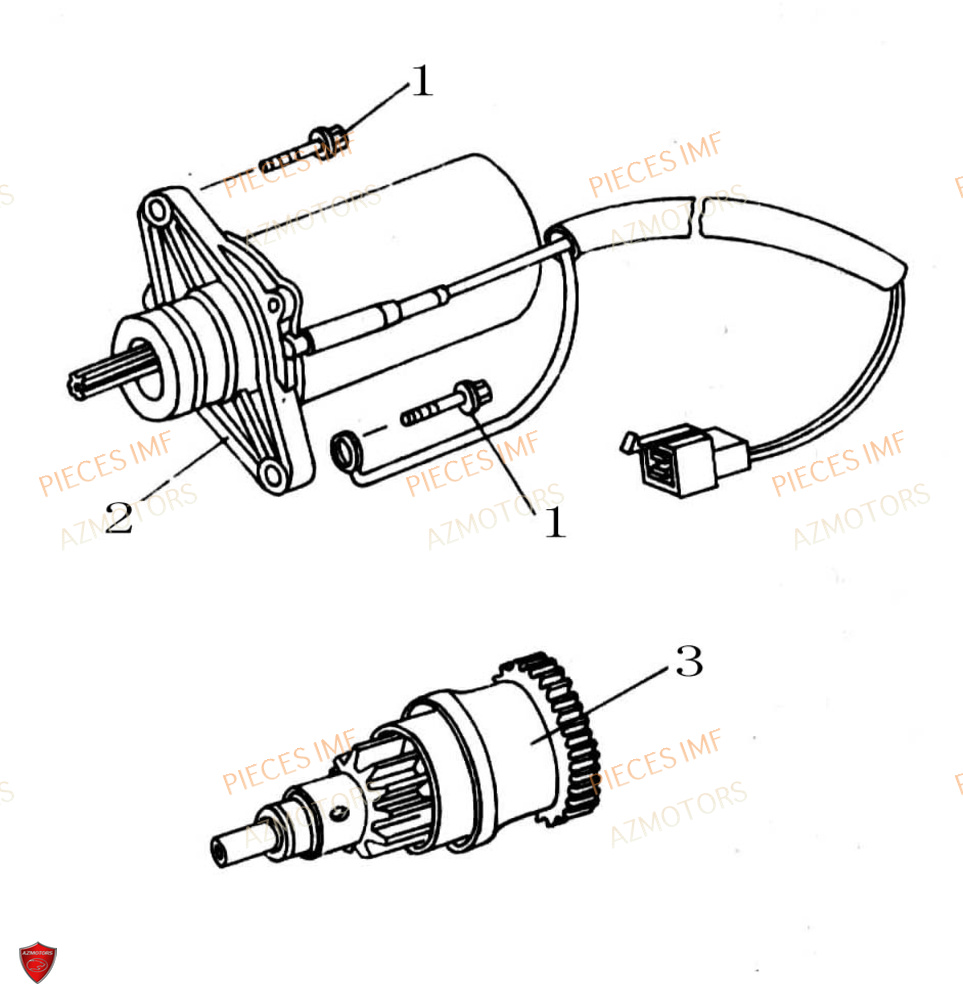Demarreur AZMOTORS PIECES NEWPACH 4T 12P EURO 4